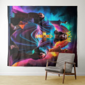 Koning der koningen op zijn troon wandkleed (In Situ (horizontaal))