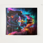 Koning der koningen op zijn troon wandkleed (Voorkant (horizontaal))