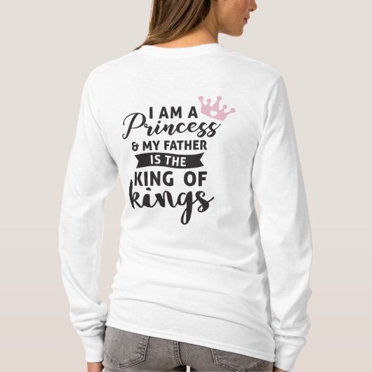 Koning der koningen Prinses T-shirt (Achterkant)