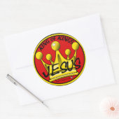 koning der koningen ronde sticker (Envelop)