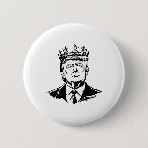 Koning Donald Trump Donald Trump Koninklijk Ronde Button 5,7 Cm