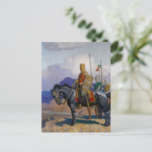 Koning Eduard Uitzichten De slag c. 1921 door N.C. Briefkaart (Staand voorkant)