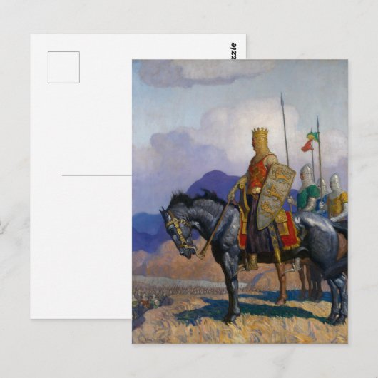 Koning Eduard Uitzichten De slag c. 1921 door N.C. Briefkaart (Voorkant / Achterkant)