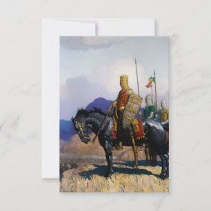 “Koning Edward bekijkt de slag” door NC Wyeth Bedankkaart