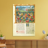 Koning Edward III Waging War in the Battle of Canvas Afdruk (Insitu (Woonkamer))