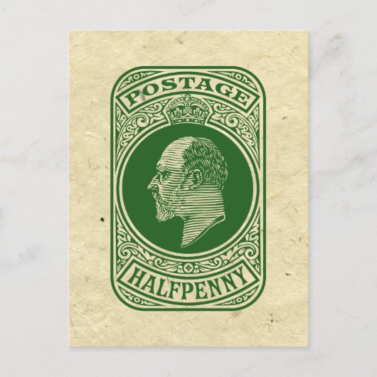 koning Edward VII Prepaid Envelope Halfpenny Briefkaart (Voorkant)