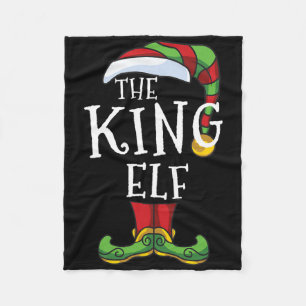 Koning Elf Familie Bijpassende Kerst Groep Pret Fleece Deken