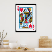 Koning en hartenkoningin poster (Keuken)