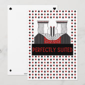 Koning en koning, PERFECTEEL SUITED Gay Love Greet Feestdagenkaart (Voorkant / Achterkant)