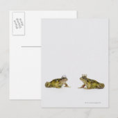 Koning en koningin die naar elkaar kijken briefkaart (Voorkant / Achterkant)