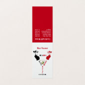 Koning en koningin dragen koninklijk cocktail-menu visitekaartje (Binnenkant ongevouwen)