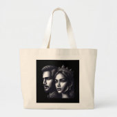 Koning en koningin grote tote bag (Voorkant)