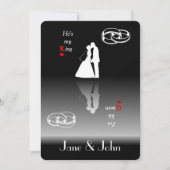 Koning en koningin | Huwelijksuitnodiging Kaarten (Voorkant)