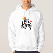 Koning en koningin koppel hoodie | Overeenkomende  (Voorkant)