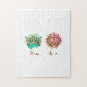 Koning en koningin legpuzzel