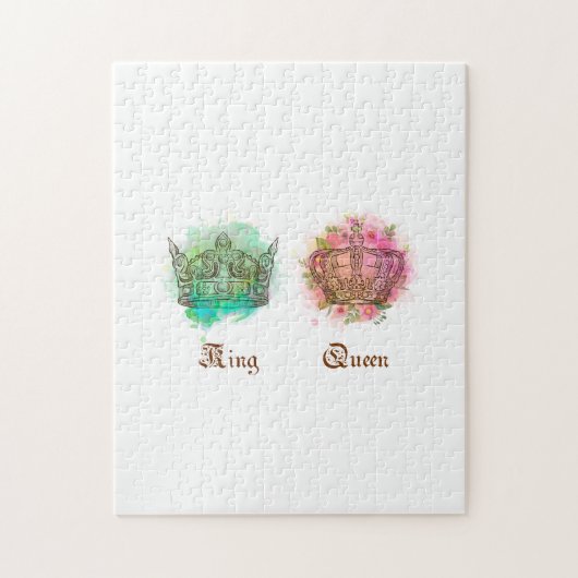 Koning en koningin legpuzzel (Verticaal)