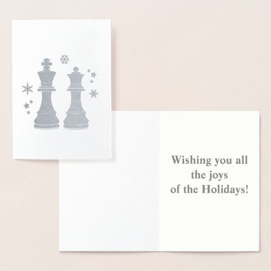 Koning en koningin met kerst. folie kaarten (Display)