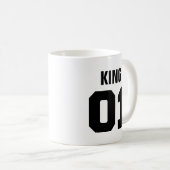 Koning en koningin | Moderne Typografie Koffie-Mok Koffiemok (Voorkant rechts)