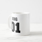 Koning en koningin | Moderne Typografie Koffie-Mok Koffiemok (Voorkant links)