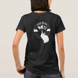 Koning en koningin op zwart t-shirt