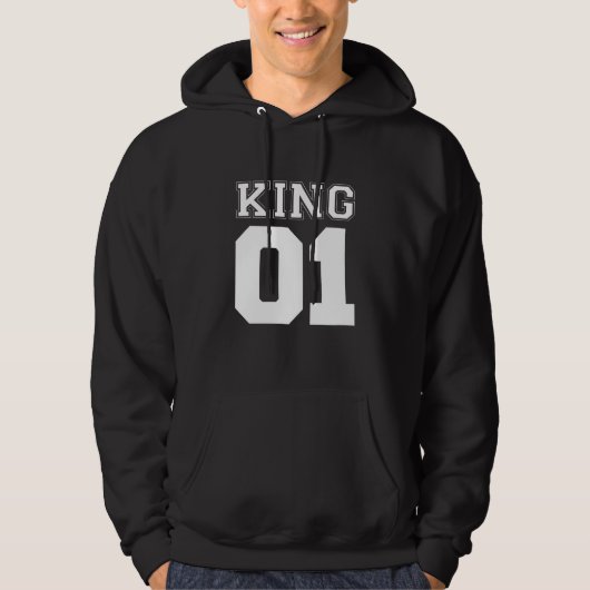 koning en koningin paar hoodie (Voorkant)