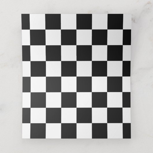 Koning en Koningin Schaakbordspel Bruiloft Plaatskaartje (Binnenkant ongevouwen)