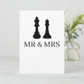 Koning en koningin-schaakdelen aankondiging (Staand voorkant)