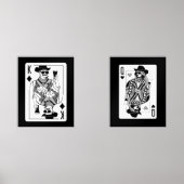 Koning en Koningin van de Harten Wall Art Set (Voorkant)