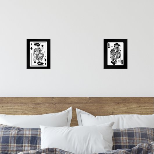 Koning en Koningin van de Harten Wall Art Set (Slaapkamer)