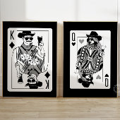 Koning en Koningin van de Harten Wall Art Set