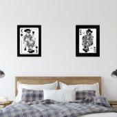 Koning en Koningin van de Harten Wall Art Set (Slaapkamer)
