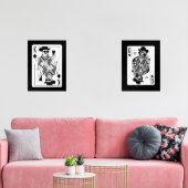 Koning en Koningin van de Harten Wall Art Set (Woonkamer)