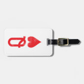 Koning en koningin van harten die kaarten spelen bagagelabel (Voorkant horizontaal)