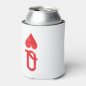 Koning en Koningin van Harten Speelkaarten Koppels Blikjeskoeler (Blikje Voorkant)