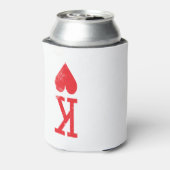 Koning en Koningin van Harten Speelkaarten Koppels Blikjeskoeler (Blikje Achterkant)