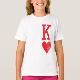 Koning en Koningin van Harten Speelkaarten Koppels T-shirt