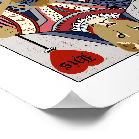 Koning en koningin van hartenleeuwen - Blauw Poster (Hoek)