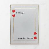 Koning en koningin van hartenspeelkaart Casino Wed Drieluik Uitnodiging (Cover)