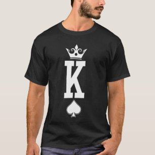 Koning en koningin van Heart Couple Matching Valen T-shirt