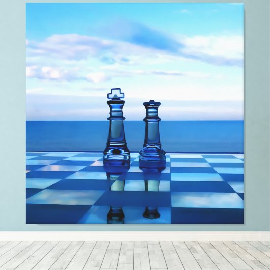 Koning en koningin van het glas. canvas afdruk (Insitu (Houten vloer))