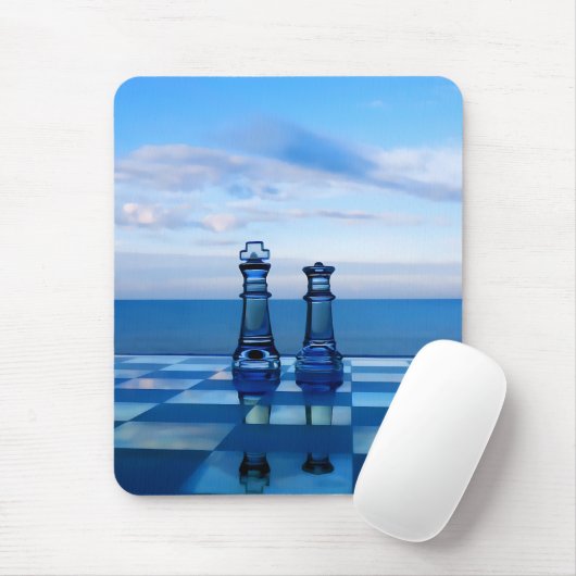 Koning en koningin van het glas. muismat (Met muis)