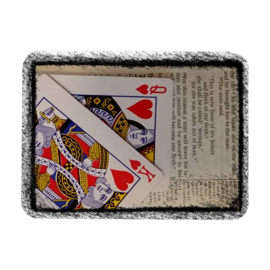 Koning en koningin van het hart Genesis Bijbelcita Magneet (Horizontaal)