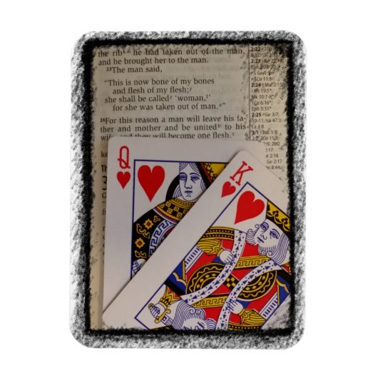 Koning en koningin van het hart Genesis Bijbelcita Magneet (Verticaal)