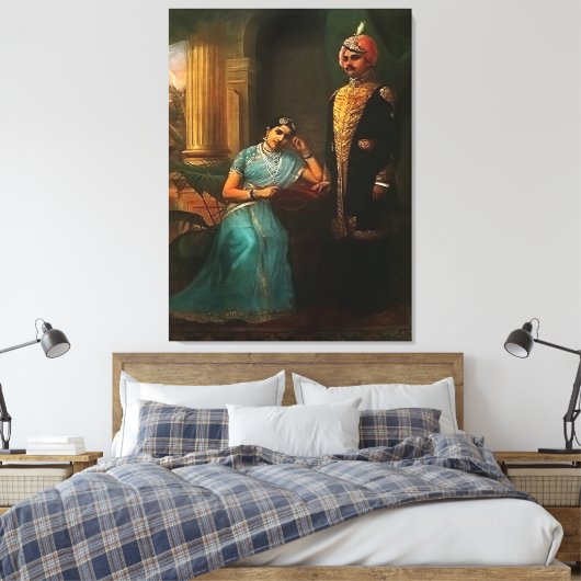 Koning en Koningin Verpakt Canvas Print (Insitu (Slaapkamer))