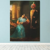 Koning en Koningin Verpakt Canvas Print (Insitu (Houten vloer))