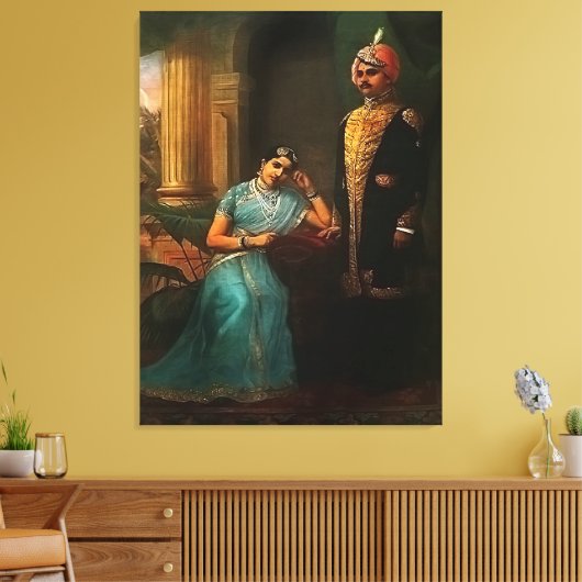 Koning en Koningin Verpakt Canvas Print (Insitu (Woonkamer))