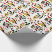 Koning en koninginnenkaart cadeaupapier (Hoek)