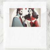 Koning en Koningskoningin Rechthoekige Sticker (Tas)