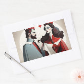 Koning en Koningskoningin Rechthoekige Sticker (Envelop)