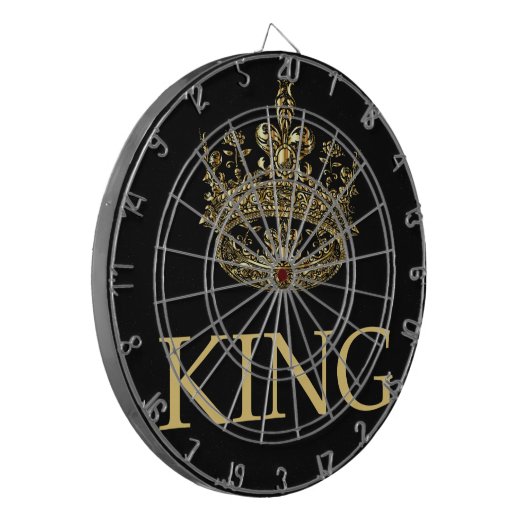 Koning en Kroonkoninklijk emblem Dartbord (Voorkant Links)